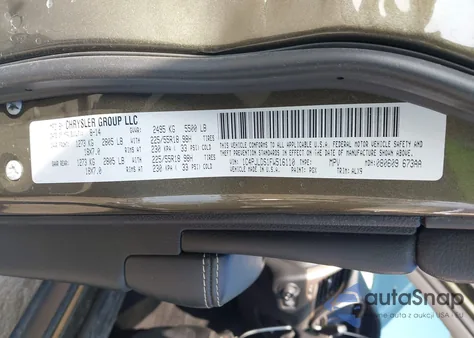 2015 Jeep Cherokee Limited from USA, damaged, VIN 1C4PJLDS1FW516110